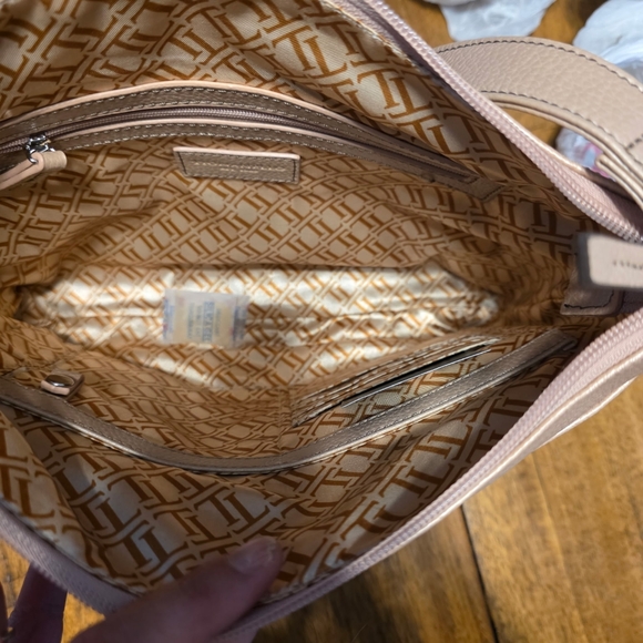 Tignanello Voyager Convertible Crossbody Bag Metallic Rose - Picture 12 of 13